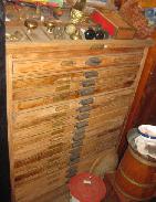   Hamilton 17-Drawer Oak Type Set Cabinet