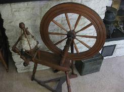 Early Swedish Spinning Wheel 