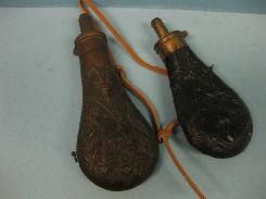 Copper Embossed Powder Flask 
