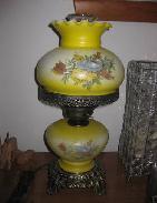 Yellow Satin Gone with the Wind Lamp 