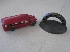 Cast Iron Toy Bus
