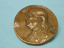 Benjamin Franklin Bronze Medallion 