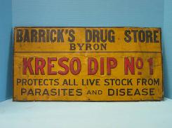 Barrick's Drug Store Metal Sign 