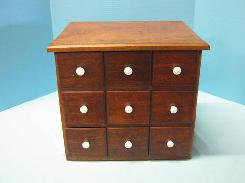9 Drawer Oak Spice Cabinet 
