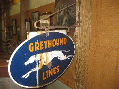  Greyhound Lines Porcelain DS Sign