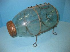 Montana Bait Co. Aqua Glass Minnow Jar