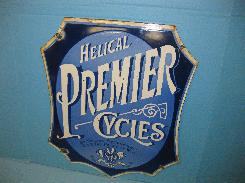 Helical Premier Cycles Porcelain Sign