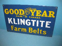 Good Year Klingtite Farm Belts Porcelain Sign