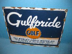 Gulfpride Oil Porcelain Bubble Sign