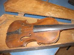 Early Violin w/ Wooden Carved Face