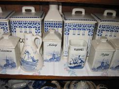 Delft Blue Decorated Spice Containers 
