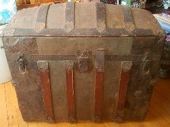 Dome Strapped Oak Top Immigrant Trunks