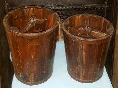 Wooden Stave Well Water Buckets 
