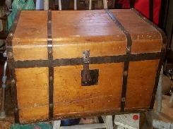 Pine Iron Strapped Immigrants Trunk 