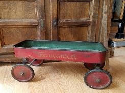 Early Childs Tin & Wood Wagon