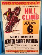 Norton Shores Michigan Mount Garfield Hill Climb Motorcycle Poster