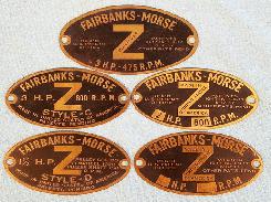 Fairbanks-Morse Brass Tags