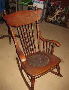 Dragon Back Oak Rocking Chair