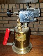 Brass Blow Torch w/Wooden Handle