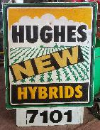 Hughes Hybrid Embossed Metal Sign