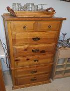 Pine 7 Drawer Cabinet 