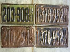 Old License Plate Collection