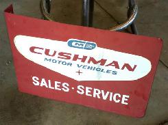 Cushman Motor Vehicles Sales Service Flange Sign 