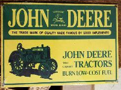 John Deere Tractors Sign 