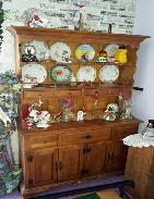 Early American Maple China Hutch by Keller