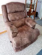 Soft Brown Leather Over-Sized Recliner