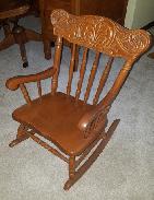 Maple Pressed Back Child's Rocking Chair 