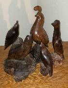 Rosewood Carved Partridges