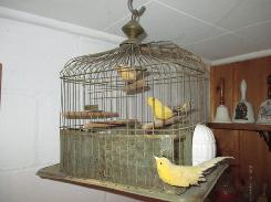 Victorian Brass Wire Bird Cage